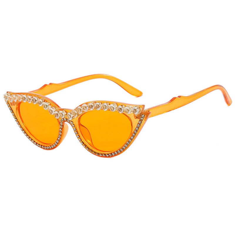 Damen Cat-Eye Sonnenbrille mit funkelndem Strass Brehn