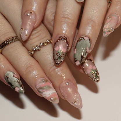Dekoratives Künstlerisches Press-On Nagelset