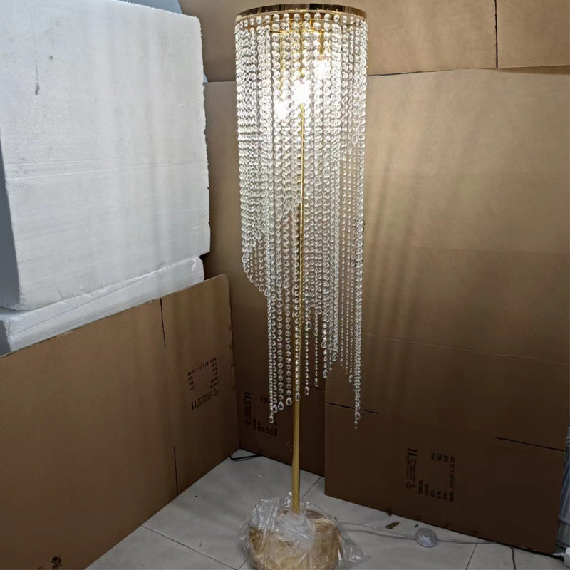 Elegante Kristallperlen Stehlampe