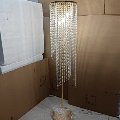 Elegante Kristallperlen Stehlampe