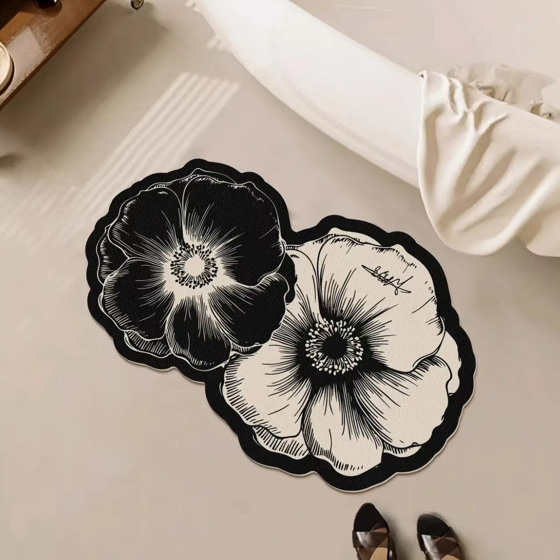 Florales Druck Badmatte Brehn