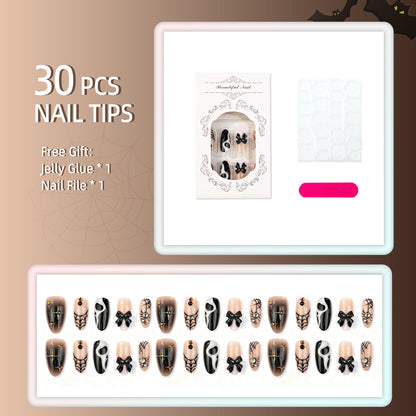 Dekoratives manuelles Press-On-Nagel-Set