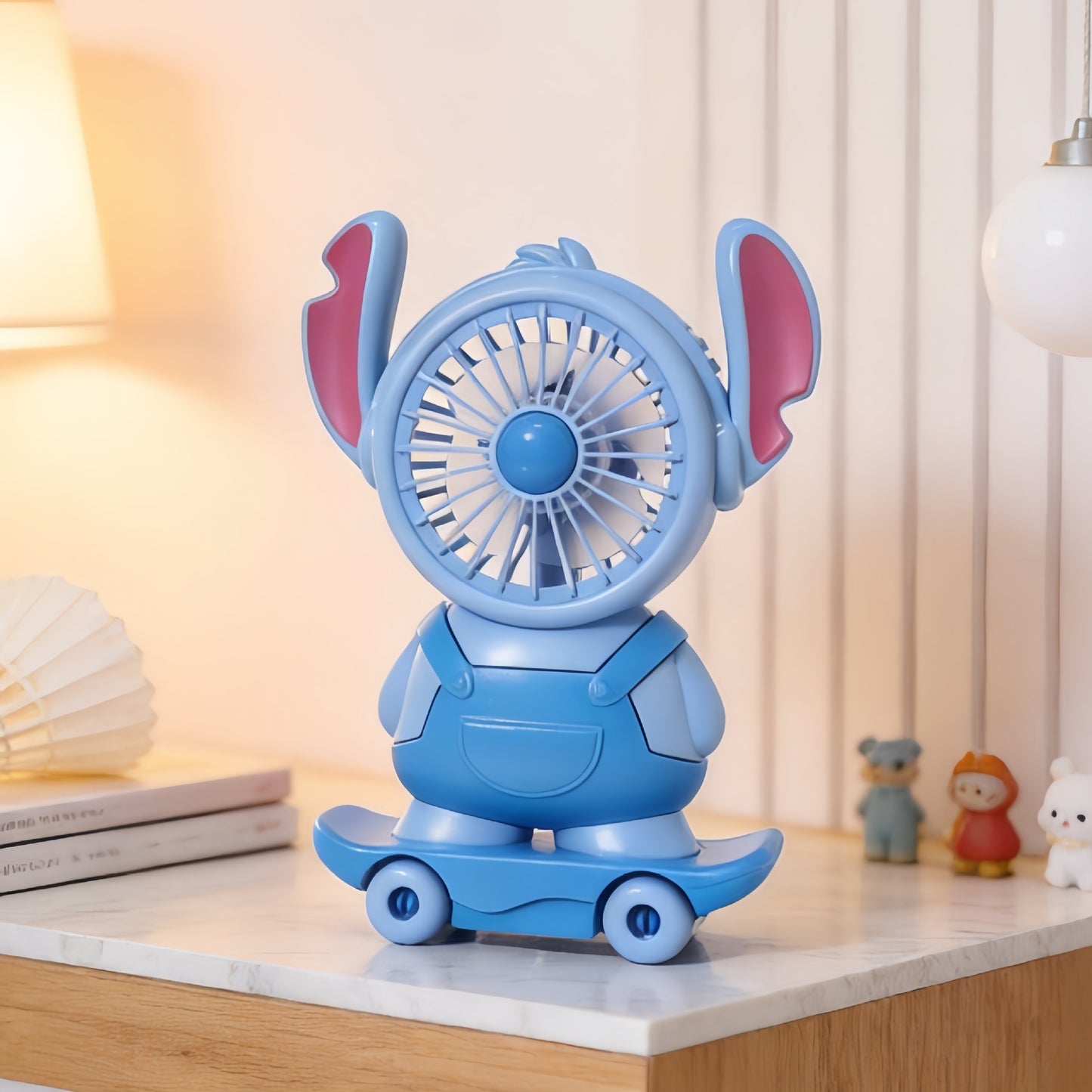 Damen Tragbarer Spielzeugventilator mit LED-Beleuchtung und USB-Aufladung Brehn