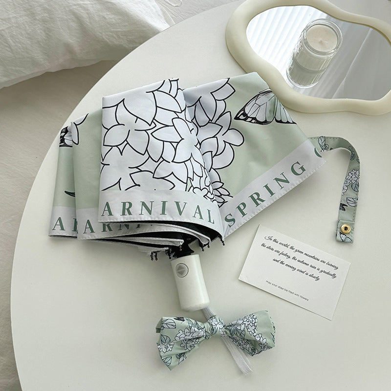 Damen Faltbarer Regenschirm mit innovativem Floral-Design Brehn