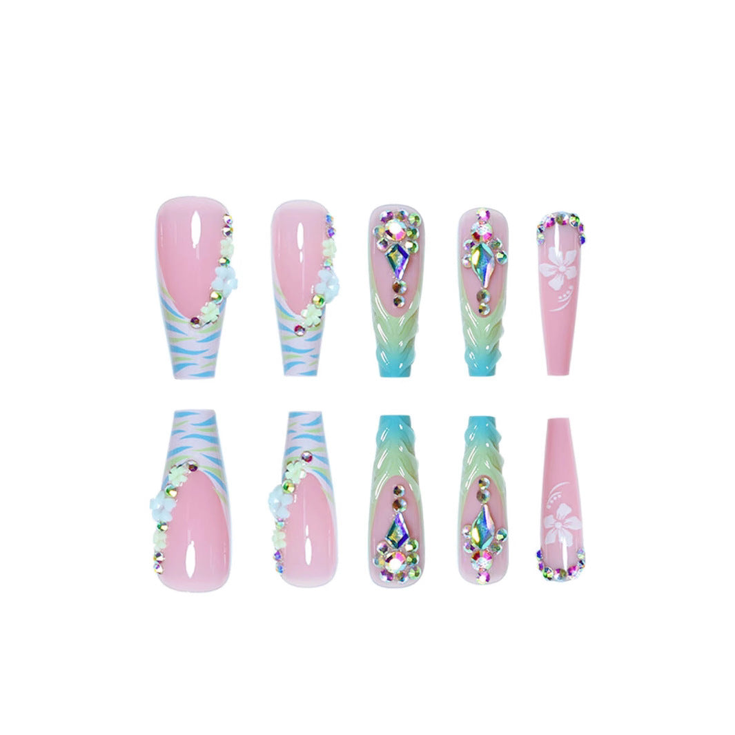 Premium Dekorative Press-On Nagelkunst Brehn