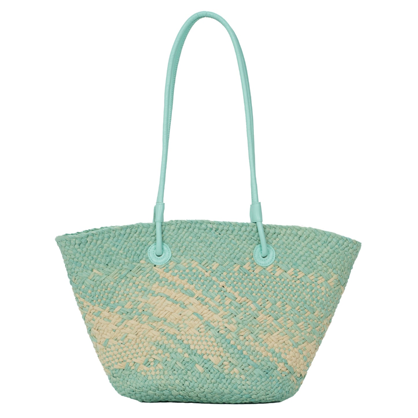 Elegante Handtasche Im Rattanstil mit Doppeltem Tragegriff Brehn