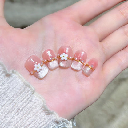 Dekorative Florale Nagelkunstverlängerungen