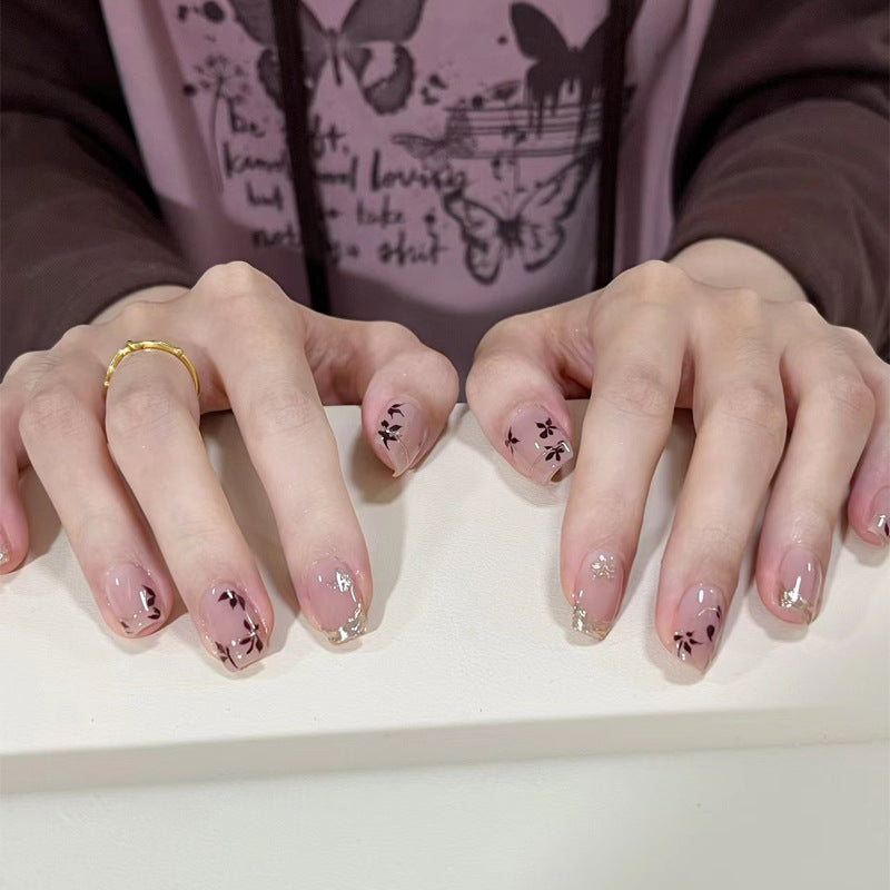 Künstlerisch florales Press-On Nagelset 1790738430