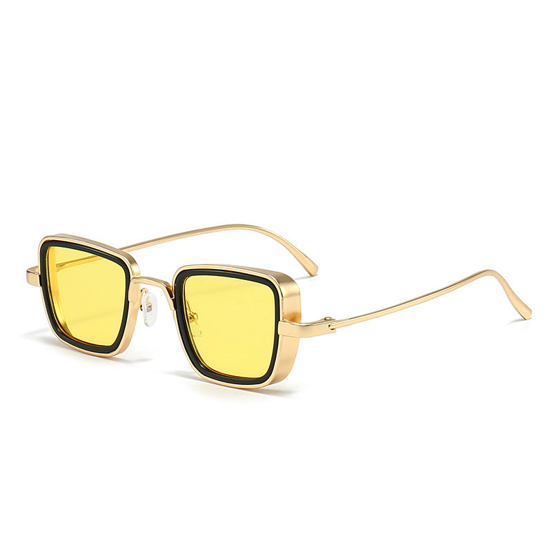 Damen stilvolle quadratische Sonnenbrille mit elegantem Metallrahmen Brehn