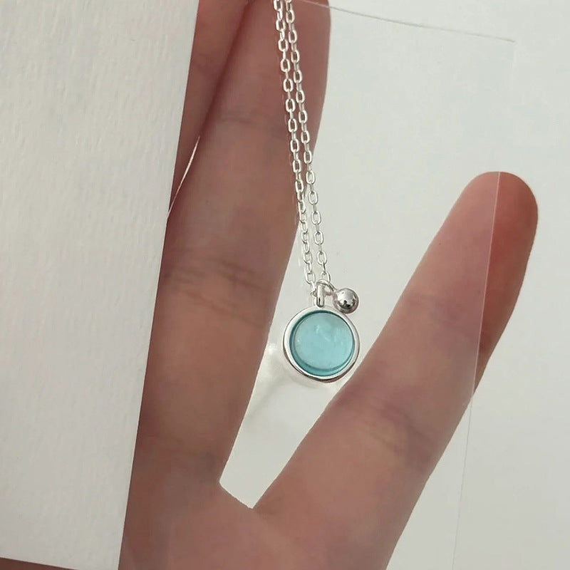 Elegante Silber Anhänger Halskette Brehn
