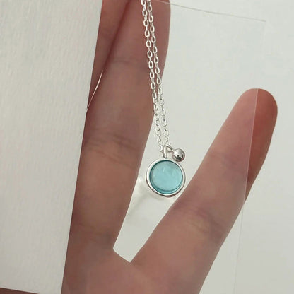 Elegante Silber Anhänger Halskette Brehn