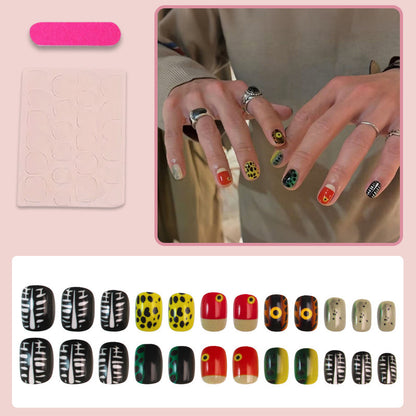 Kunstnagelset mit kreativen Tier- und Farbdesigns Brehn