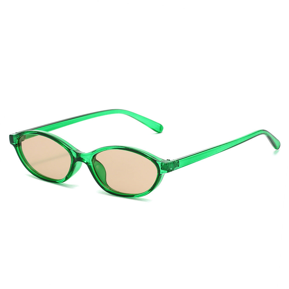 Retro-inspirierte schlanke ovale Sonnenbrille Brehn