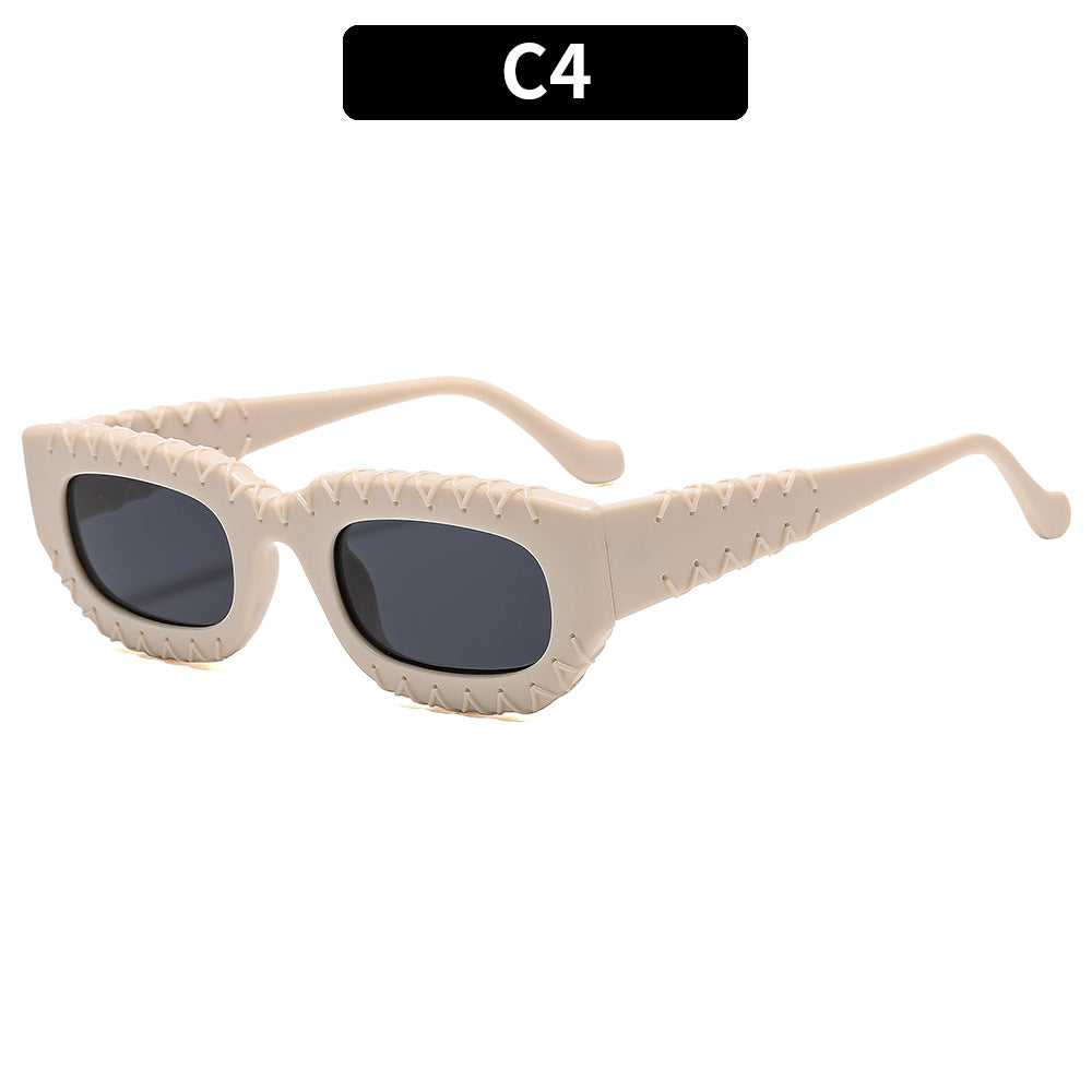Skulptierte Rahmen Sonnenbrille
