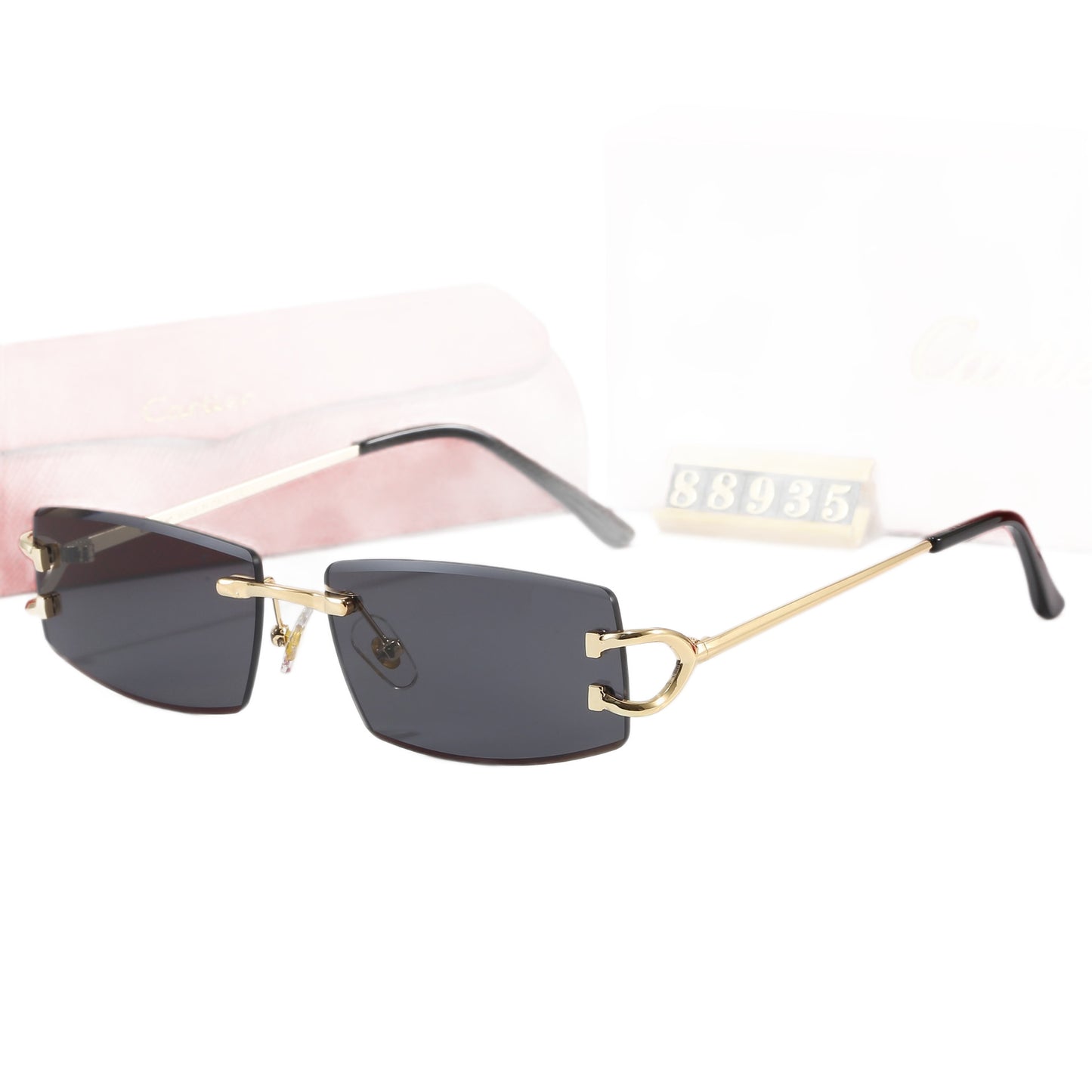 Damen Elegante Minimalistische Sonnenbrille mit einzigartigen Metalldetails Brehn