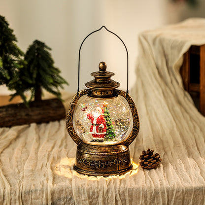 Nostalgische Weihnachtslaterne mit Schneekugel Brehn