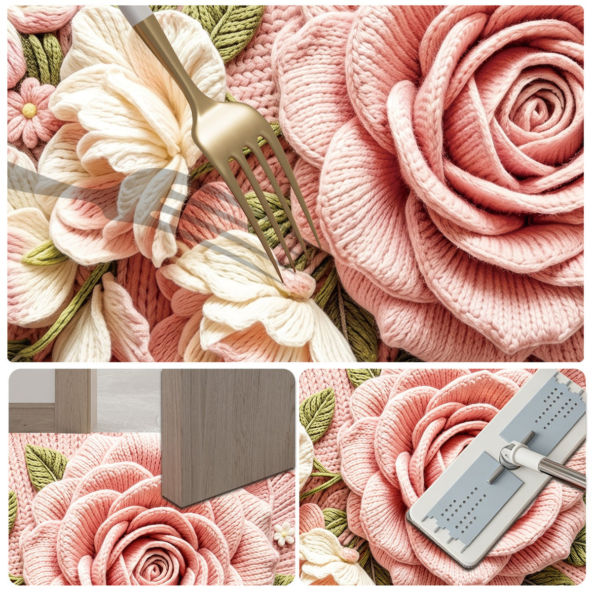 Blumen Design Badezimmermatte Brehn