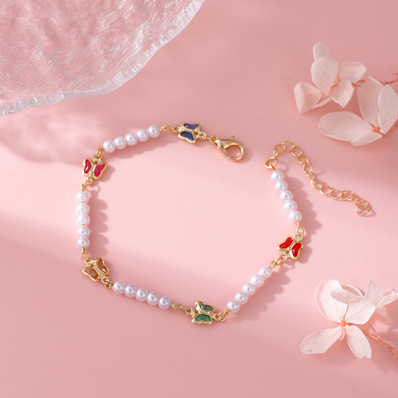 Perlen- und Farbige Böse Augen Armband Brehn