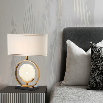 Zeitgenössische Tischlampe mit elegantem kreisförmigem Design