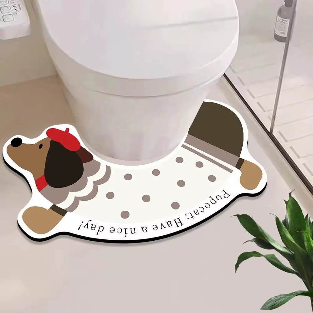 Niedliche hunde-themed Badematte