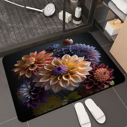 Blumenmuster Badezimmermatte