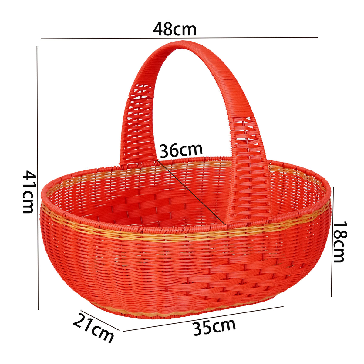 Großer Geflochtener Garten Picknickkorb Brehn