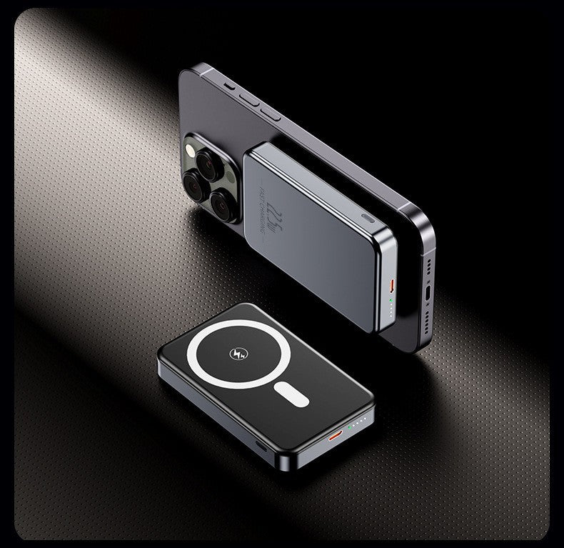 Tragbare Wireless Powerbank mit Integrierten Usb-Kabeln Brehn