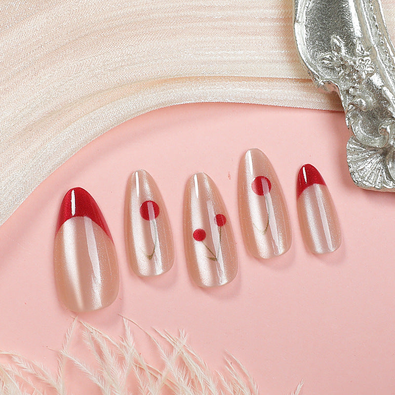 Blumenmuster Druck-Nagelset