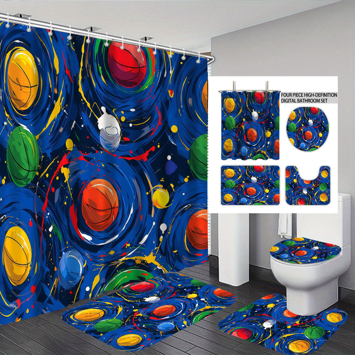 Kreatives Universum-Themen Badezimmer-Set Brehn
