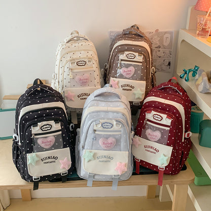 Stylische Pünktchen Schultasche Brehn