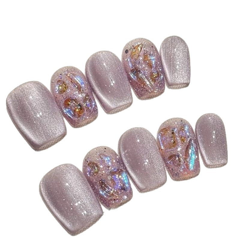 Glitzerndes Acryl Press-On Nagelset Brehn