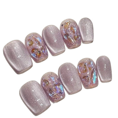 Glitzerndes Acryl Press-On Nagelset Brehn