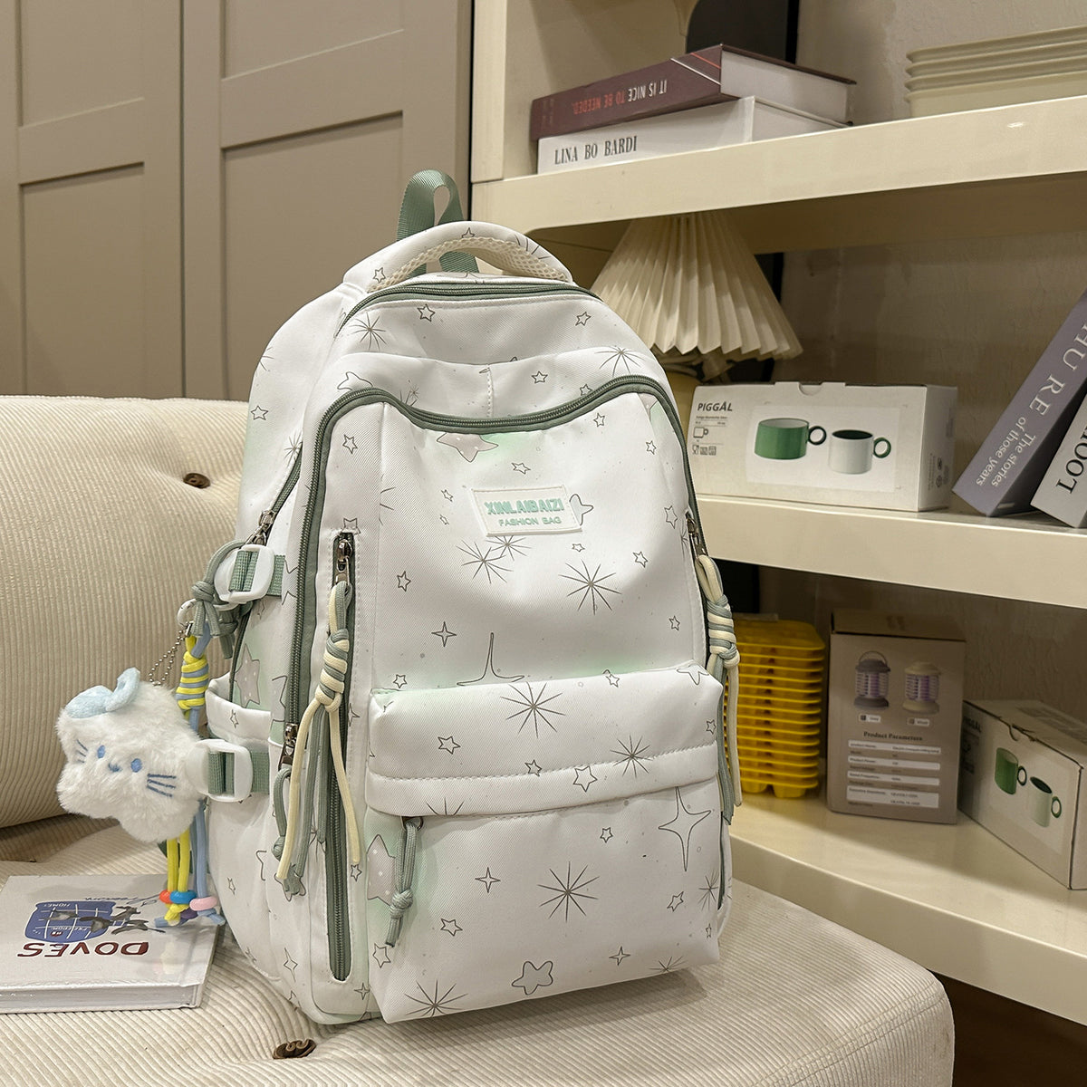 Stilvolle Stern-verzierte Schul-Rucksack Brehn