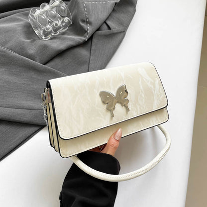 WoChic Designer Handtasche mit Schmetterling Accent Brehn