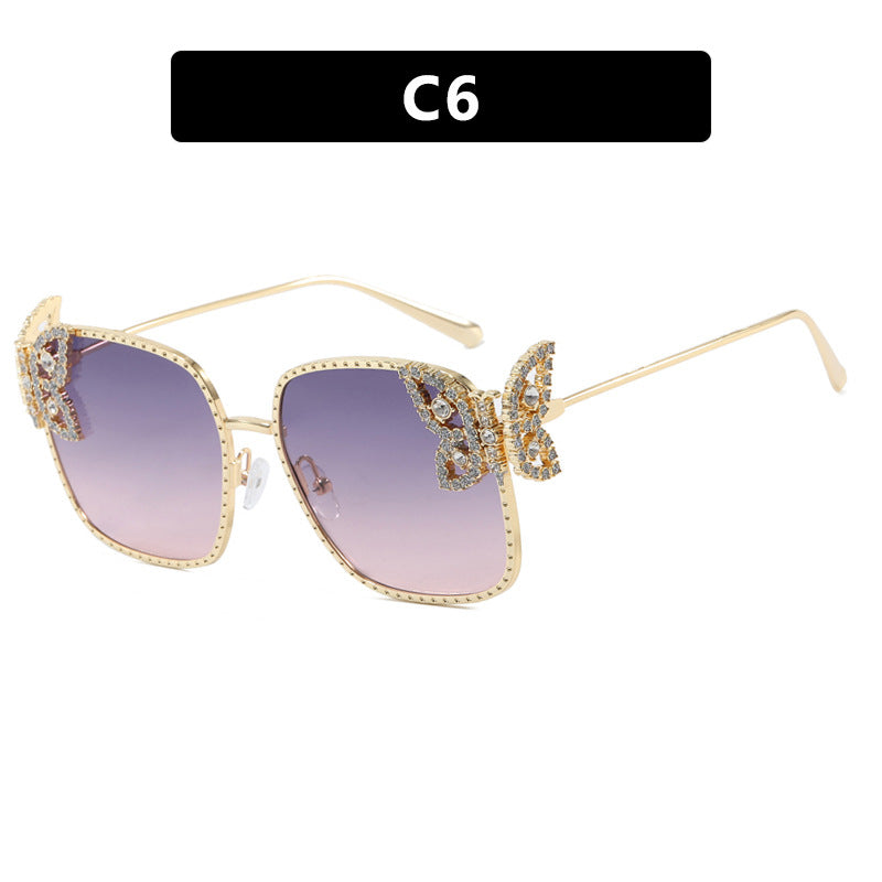 Damen extravagante Brille mit funkelnden Akzenten Brehn