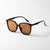 Damen stilvolle quadratische Sonnenbrille mit klarem Rahmen und polarisierten Gläsern Brehn