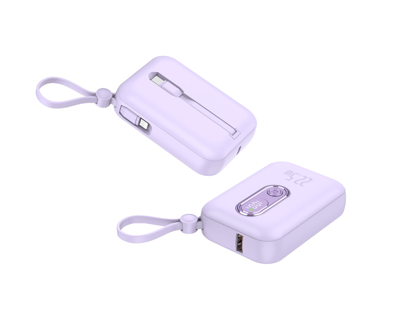 Tragbare Powerbank mit Integriertem Usb-C Anschluss und Digitaler Ladestandsanzeige Brehn