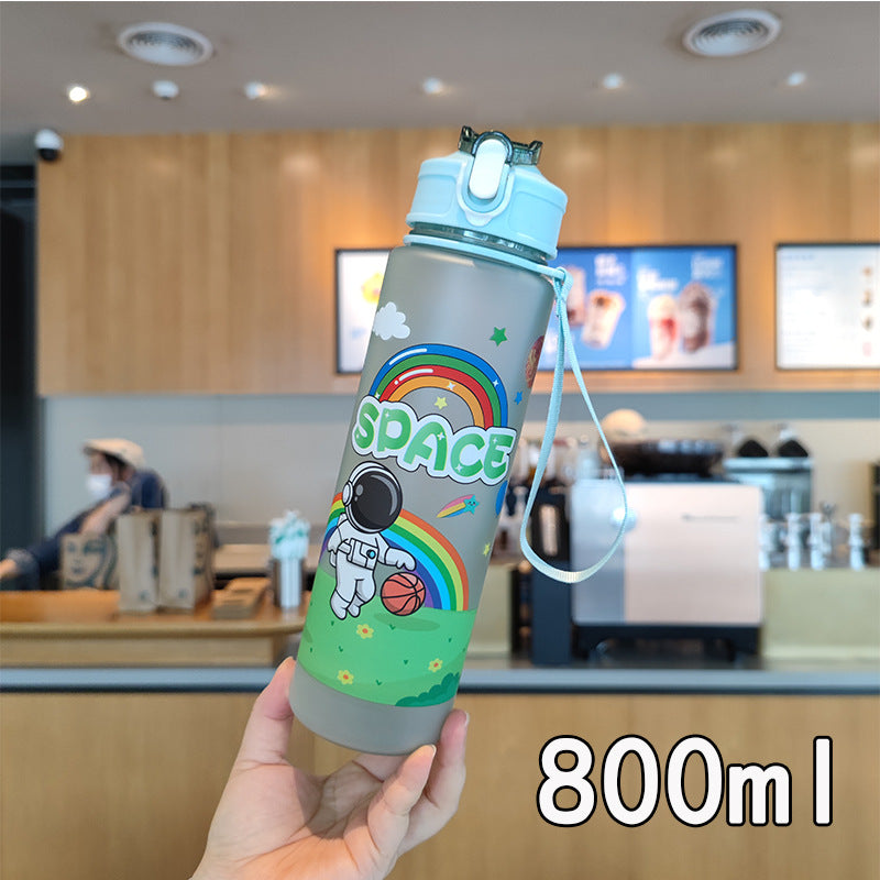 Damen Trinkflasche im Weltraumdesign mit praktischem Trageband Brehn