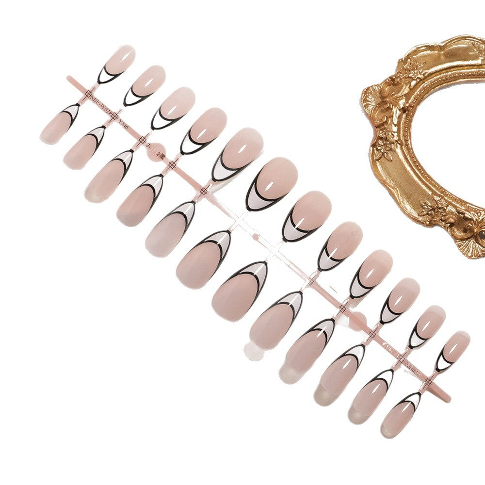 Stilvolles französisches Tipp Press-On Nagelset Brehn