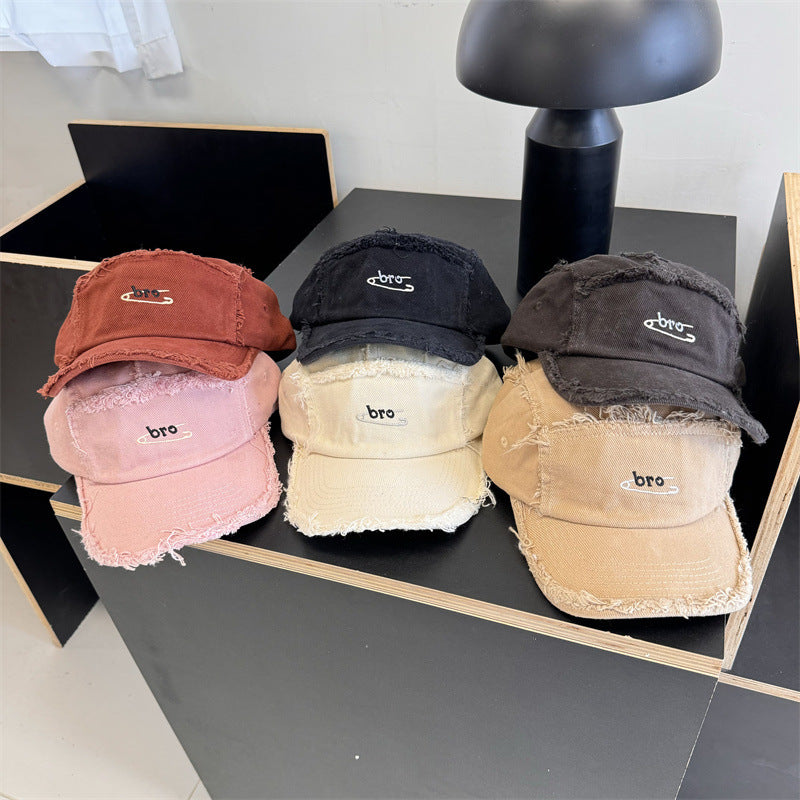 Männer's Distressed Denim Snapback Cap Brehn
