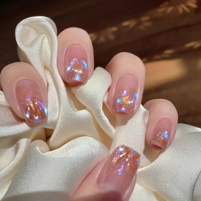 Glitzerndes Press-On Nagelkunst Set Brehn
