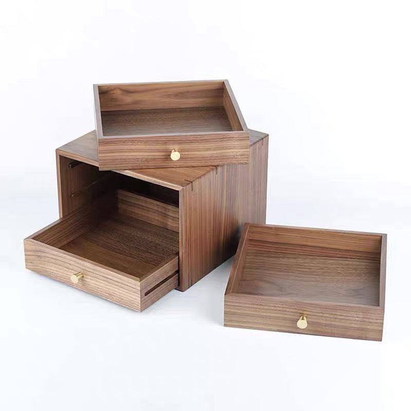 Holz Schubladenaufbewahrungseinheit Brehn