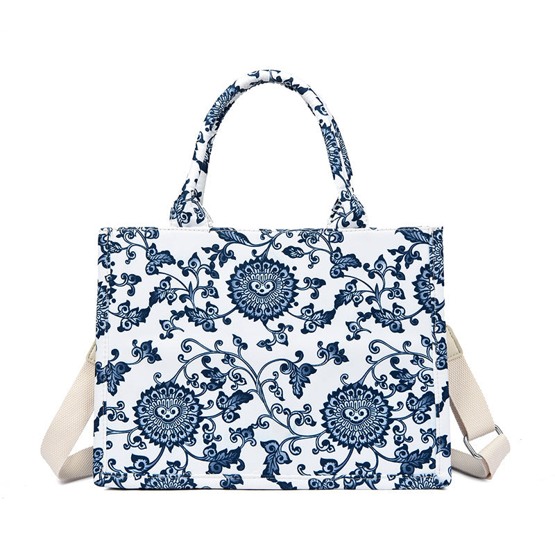 Blumenmuster Schultertasche Brehn