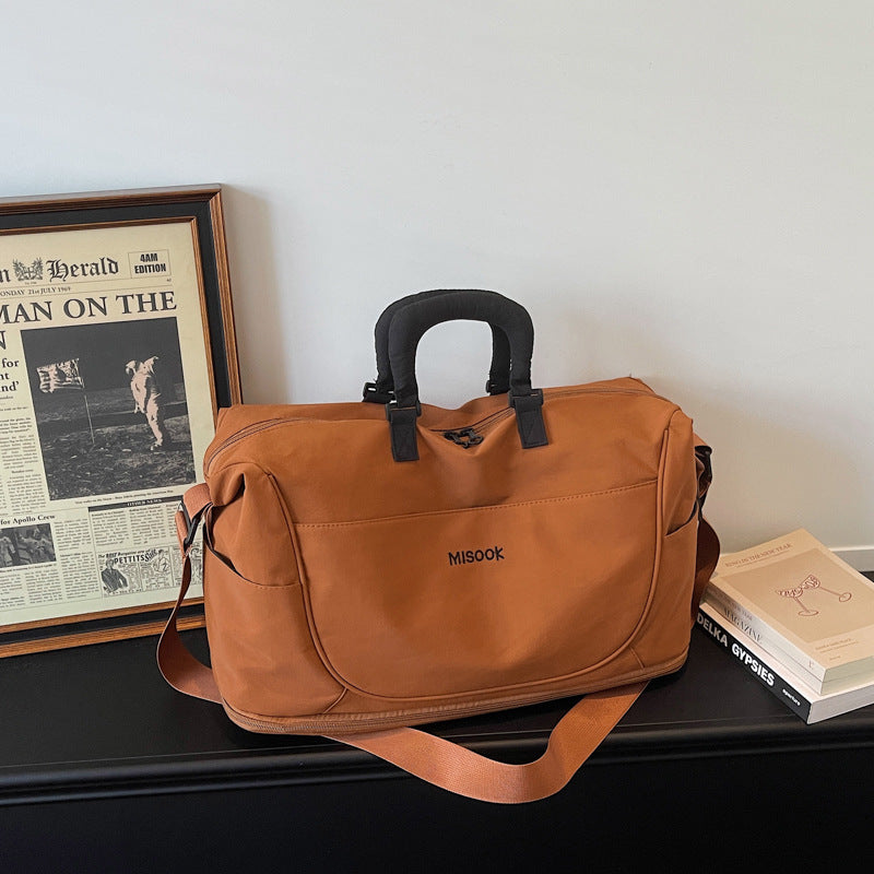 Stylische Leder Reise-Duffel-Tasche