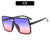 Oversized Geometrische Schild Sonnenbrille Statement Stil