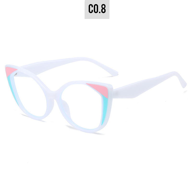 Damen Cat-Eye Brille mit floralem Design und verstellbarem Nasensteg Brehn