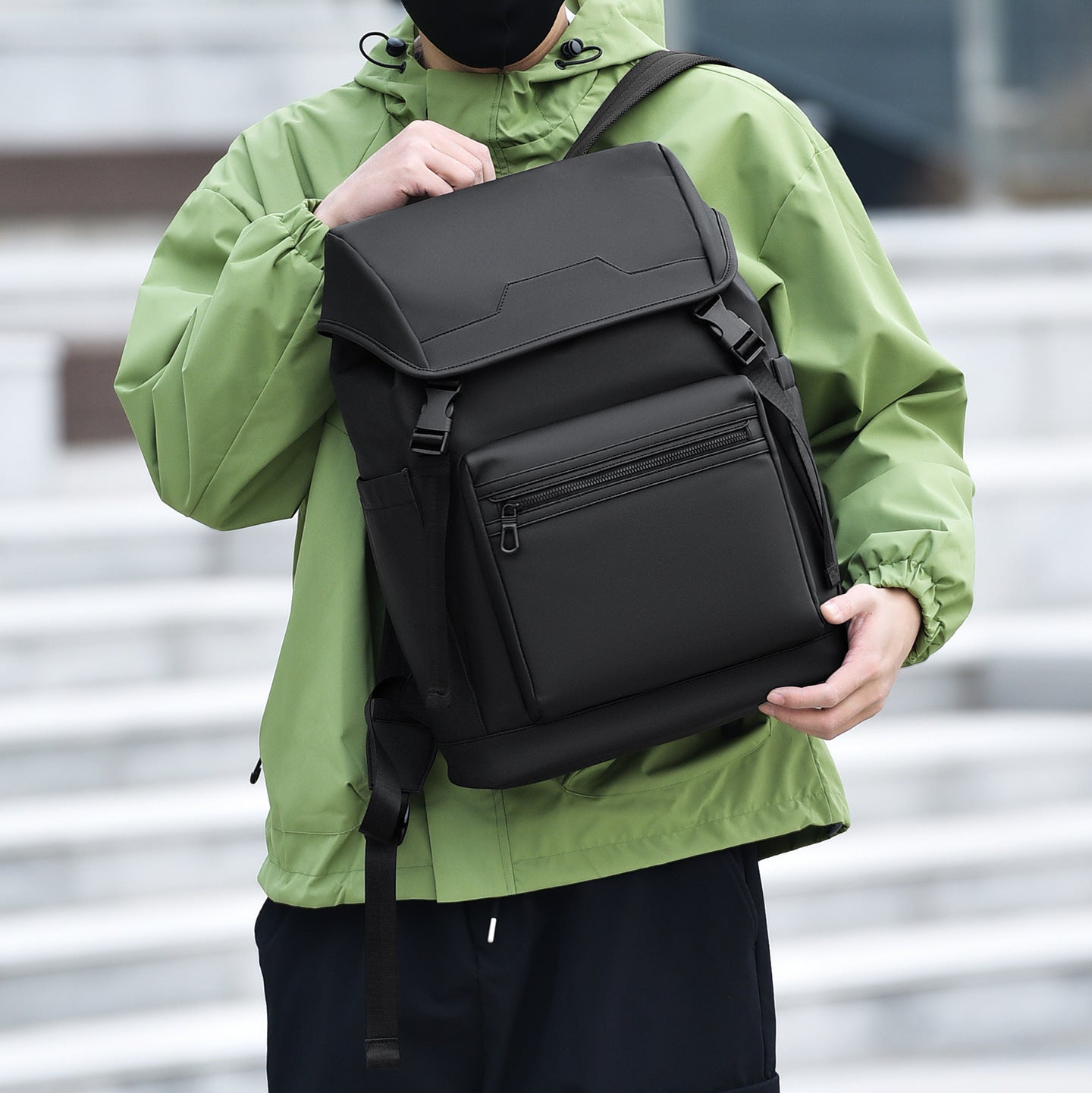 Sleek Dual-Compartment Backpack Brehn