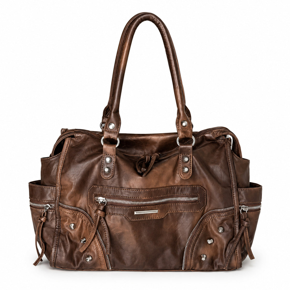 Multi-Pocket Vintage Leder Tasche