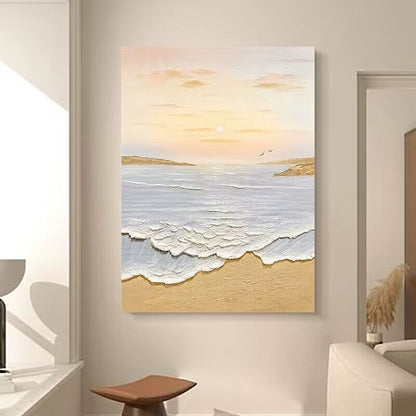 Küstenruhe Texturierte Leinwandkunst