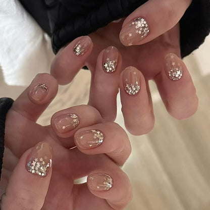 Glitzernde Sternnail Art